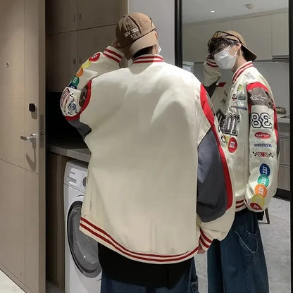 Embroidery M&M Letter Harajuku Jacket